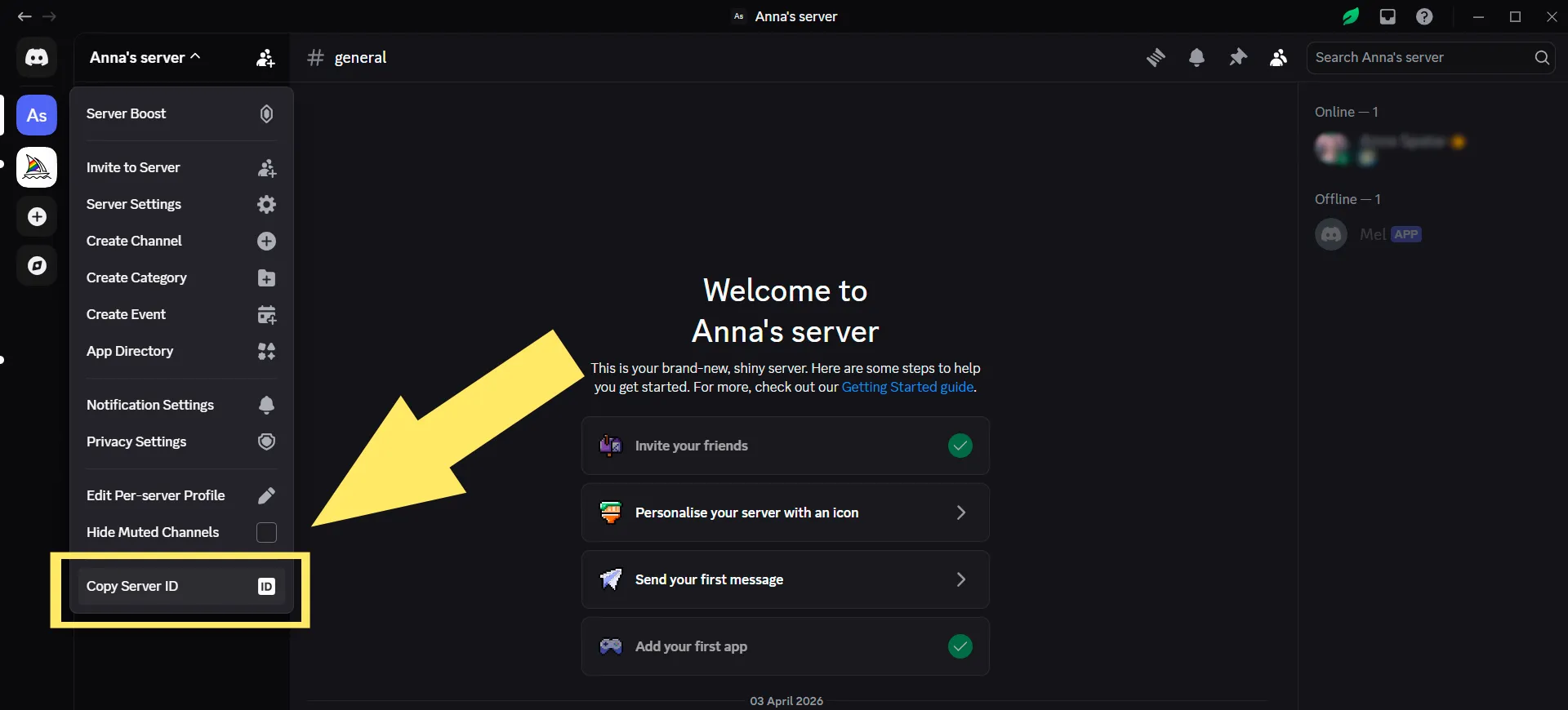 Step 7: Copy Your Server ID and User ID — How to Connect an AI Assistant to Discord